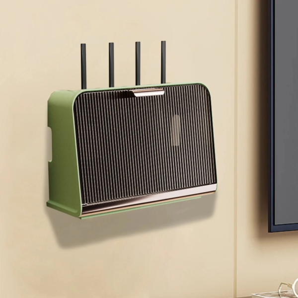 Wall Hanging WiFi Router Shelf & Cable Organizer