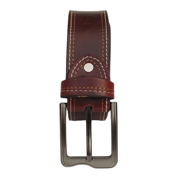 Buffalo Leather Belt – Maroon