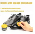 Black Leather Shoe Polish with Sponge
