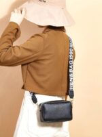 PU Leather Crossbody Bag – Black - Image 4