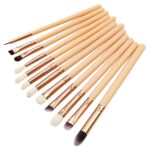 15-Pcs Eye Makeup Brush Set with Travel Pouch - Image 4