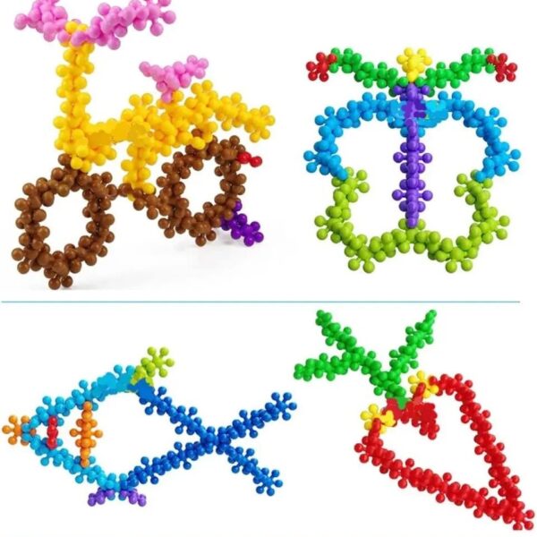 32-Pcs Colorful Snowflake Building Blocks