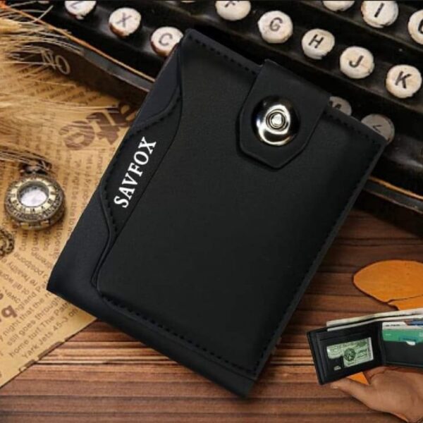 Savfox PU Leather Card Holder Wallet – Black