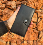 Tri-Fold Leather Wallet – Black - Image 2