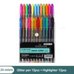 12-Pcs Gel Pen & Highlighter Set - Image 6