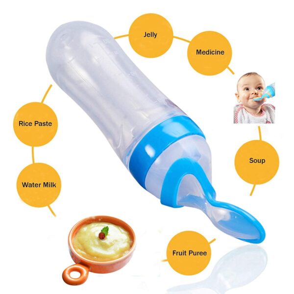 90ml Feeder With Spoon Baby Feeding Bottle