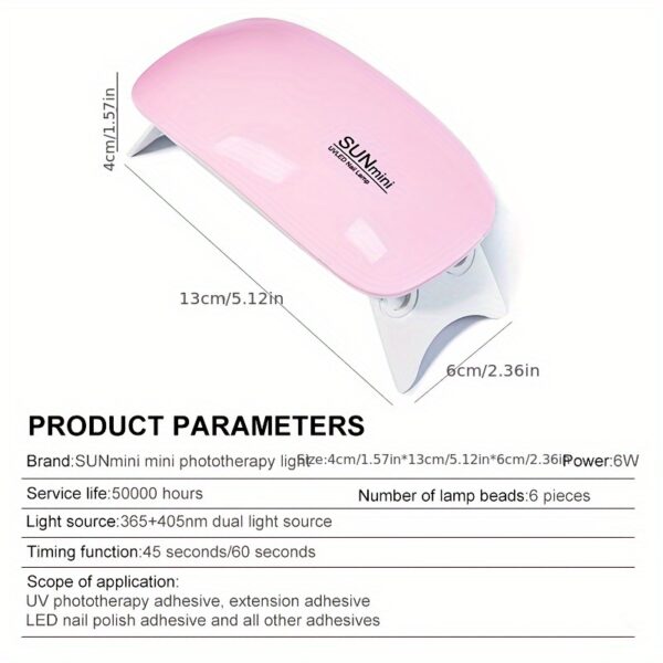 Mini UV LED Nail Lamp 6W USB Nail Dryer