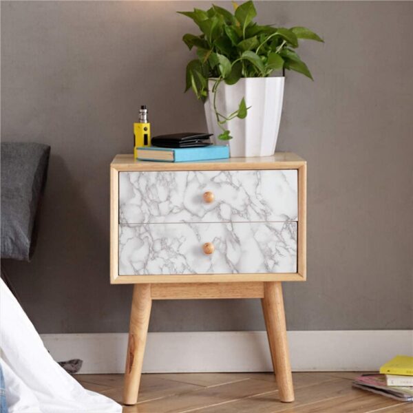 Self-Adhesive White Marble Sheet – 60x200 cm