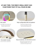 K12 Bluetooth Karaoke Speaker with Mic & RGB Lights - Image 9