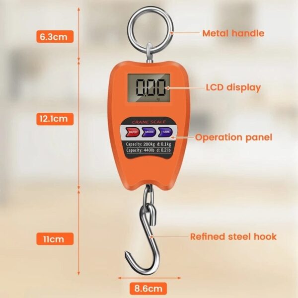 Heavy-Duty Mini Crane Scale with LCD Display