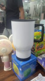 White Glossy Steel Mug 500ml – Stainless Steel Cup - Image 3